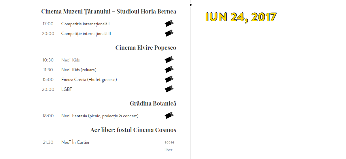 NexT program 24 iunie 2017